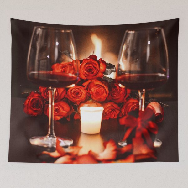 Item preview, SUBLIME #15 - Red Roses and Red Wine in Glasses designed and sold by DEL-Productions.