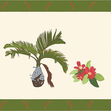 Imagen de la obra Palmera enana con florecilla dominicana de LilyHofmann