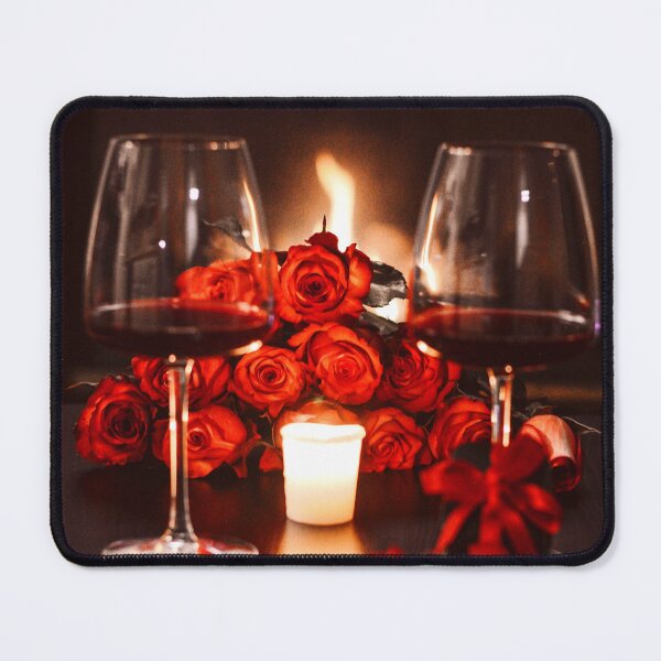 Item preview, SUBLIME #15 - Red Roses and Red Wine in Glasses designed and sold by DEL-Productions.