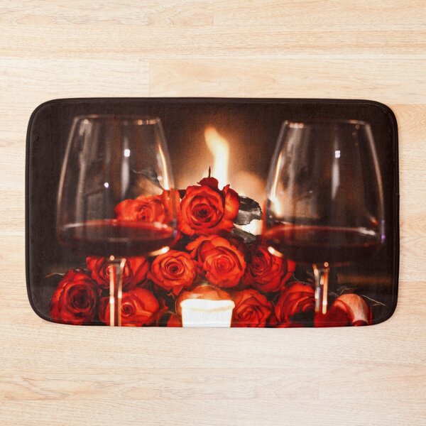 Item preview, SUBLIME #15 - Red Roses and Red Wine in Glasses designed and sold by DEL-Productions.