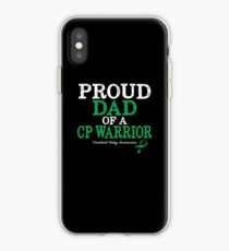 Proud Dad Cerebral Palsy Awareness, CP Warrior With Green Ribbon iPhone Case