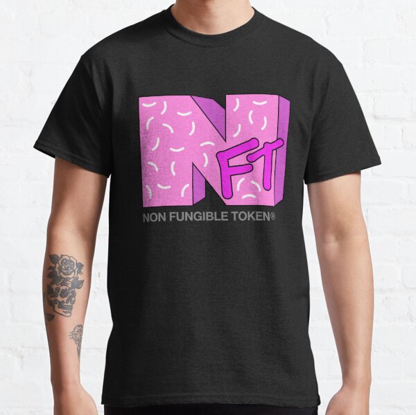 We want our NFTV – NFT with the words Non Fungible Token below as an iconic pop culture logo - donut design Classic T-Shirt