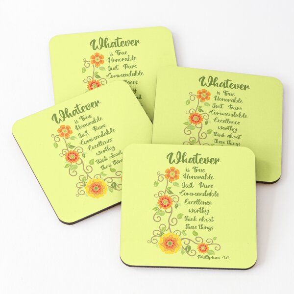 Item preview, Whatever is True Honorable just and Pure... Philippians 4:8 designed and sold by Alondra.