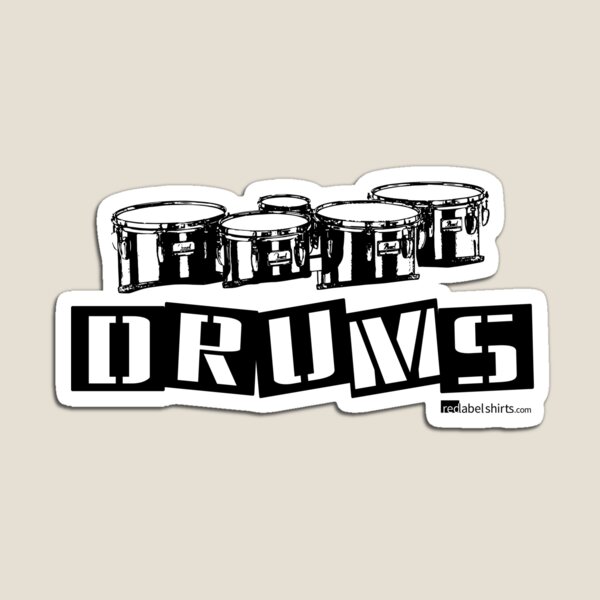 Label Me A Tenor Drum (Black Lettering) Magnet