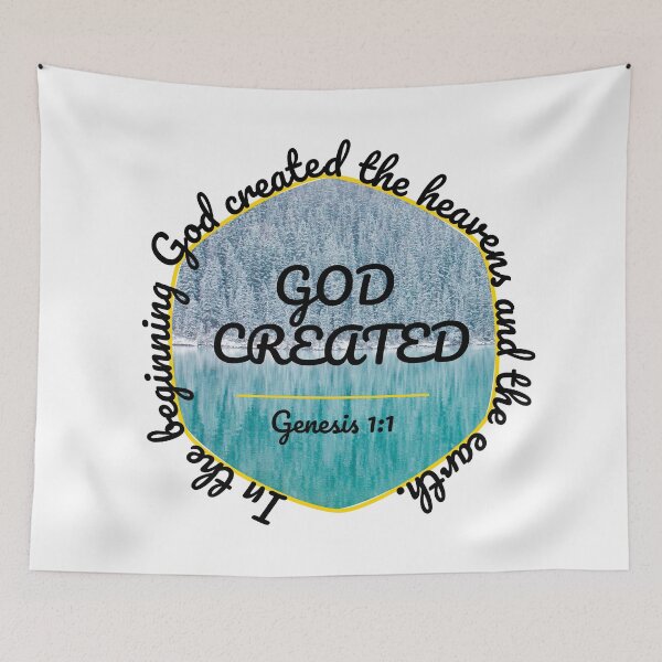 Item preview, Bible Verse God Created | Genesis 1:1 | Christian Faith  designed and sold by NobleForte.