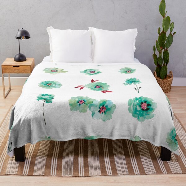 Item preview, Green Watercolor Flowers designed and sold by Pavnud.