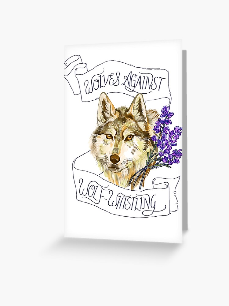 Tarjetas de felicitación «lobos contra silbido de lobo» de pagalini |  Redbubble