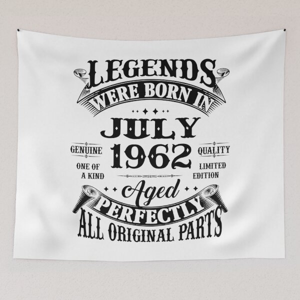 Item preview, 60th Birthday Gift Legends Born In July 1962 60 Years Old designed and sold by smoothcricketer.