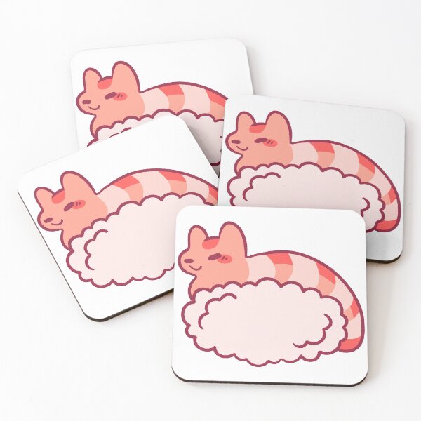 Item preview, Shrimp Nigiri Sushi Cat designed and sold by TheDangerGoose.