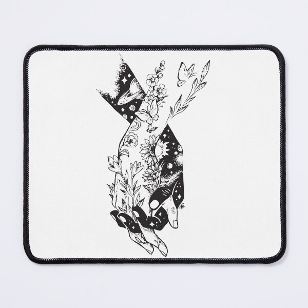 Item preview, Black lives matter symbol. black and white Flower hands together. Holding Hands designed and sold by YaliliArt.