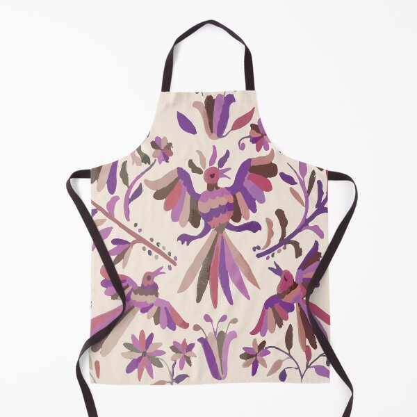 Item preview, Pink purple otomi tenango mexican fabric birds and flower embroidery interior design designed and sold by T-Mex.