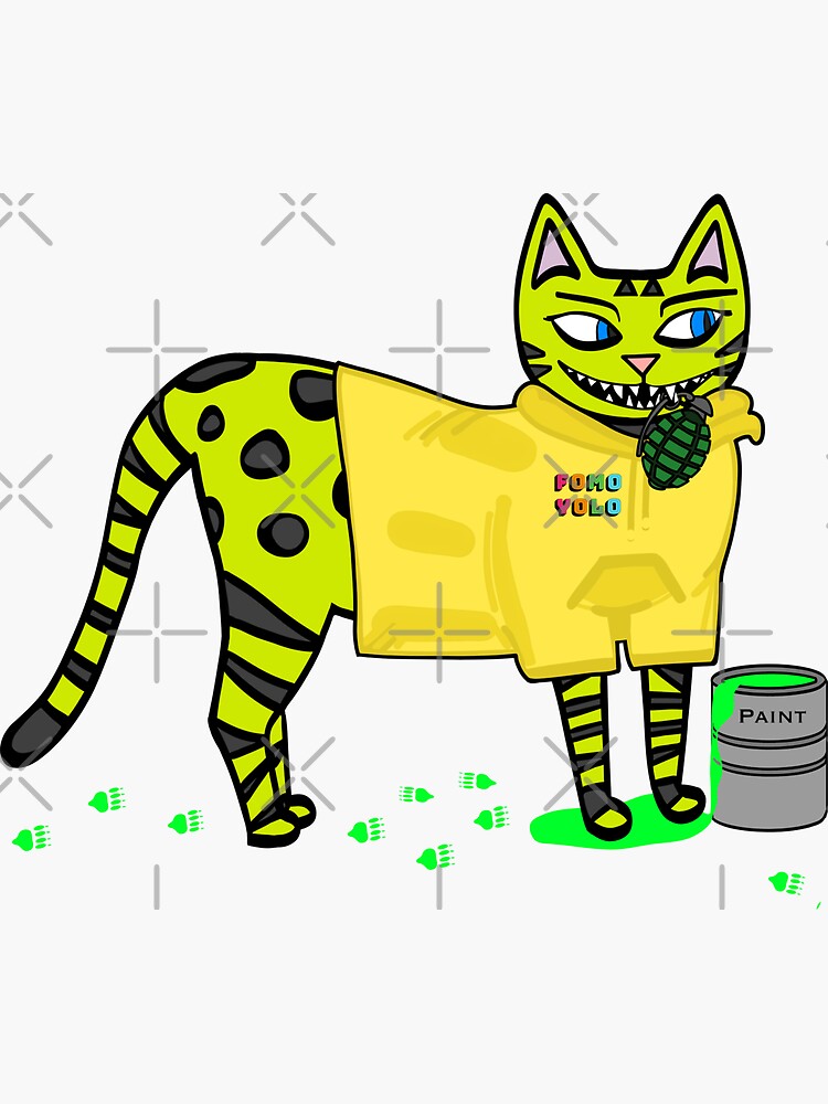 "Killer Cat Bengal Club Grenade" Sticker for Sale by KillerCatBengal