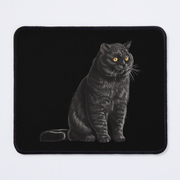 Item preview, Sitting Black British Shorthair Cat designed and sold by alwe-designs.