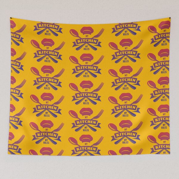 Item preview, My Kitchen My Rules Chef Logo designed and sold by Narkusdesign.