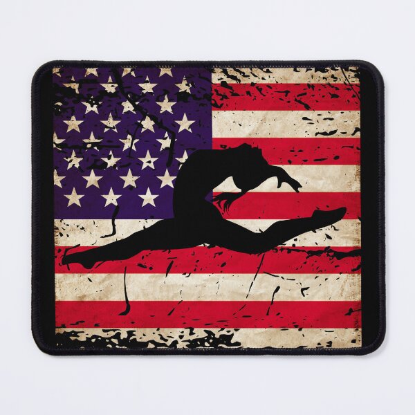 Item preview, Women's Gymnastics Split Leap American Flag designed and sold by 4Craig.