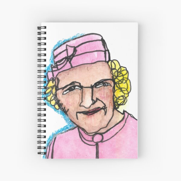 Whimsical blind contour queen Spiral Notebook