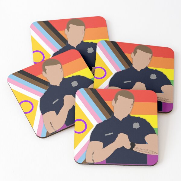 Item preview, Evan Buckley Progress Pride Cutout designed and sold by sadieyuki.