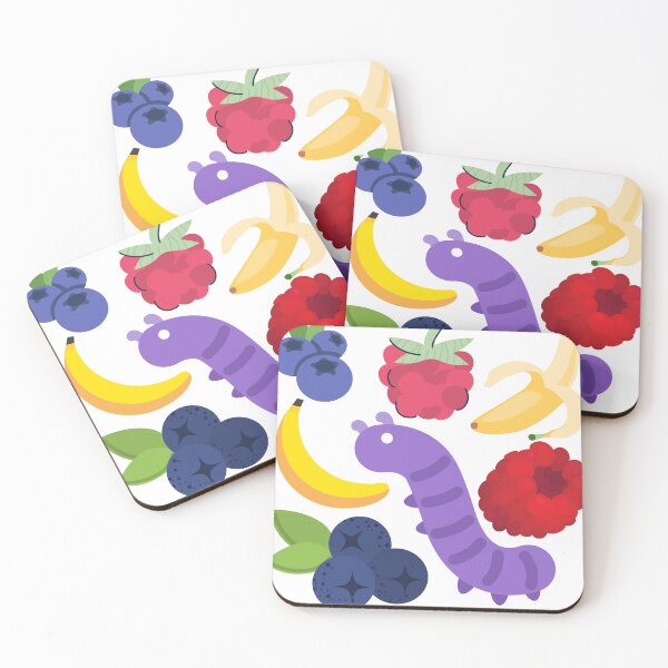 Item preview, Bright Summer Fruits and Worms designed and sold by 2Cheesy4U.