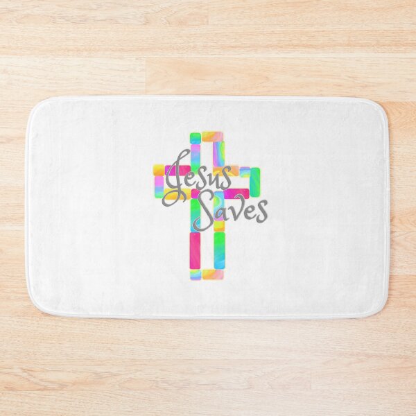 Item preview, Jesus Saves Colorful Cross Art designed and sold by Alondra.