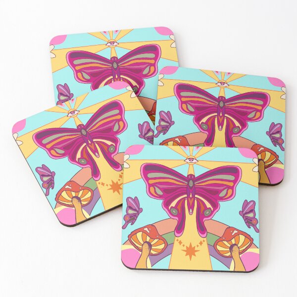 Item preview, Colorful Psychedelic Butterfly - 70s inspired  designed and sold by artzbylexii.