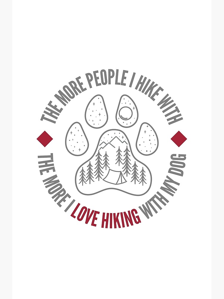 Póster «Me encanta ir de excursión con la ilustración de la insignia de