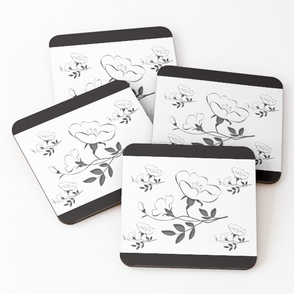 Item preview, White and Grey Wild Roses designed and sold by Karen Thomson.