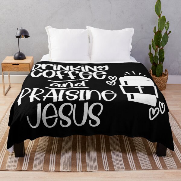 Item preview, Drinking Coffee and Praising Jesus  | Christian Faith | Coffee Lover designed and sold by NobleForte.