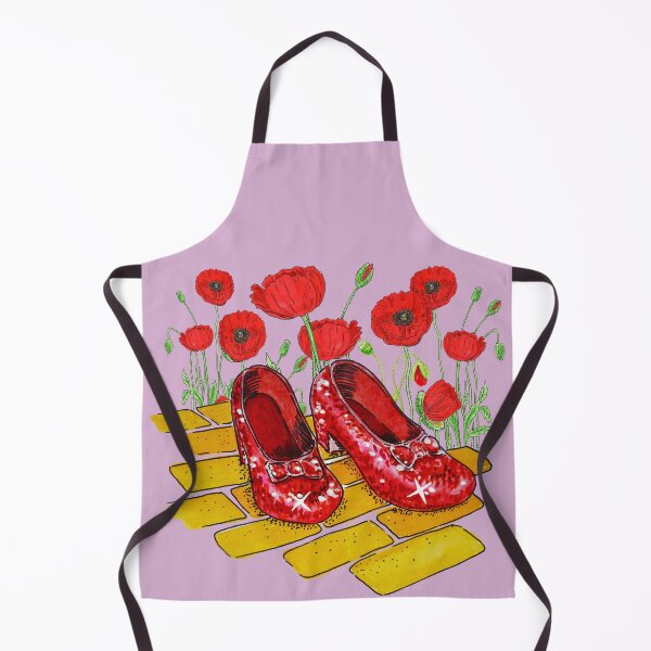 Item preview, Ruby Slippers Wizard Of Oz Red Poppies Yellow Brick Road On Soft Pink designed and sold by Irina Sztukowski.