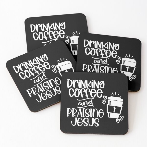 Item preview, Drinking Coffee and Praising Jesus  | Christian Faith | Coffee Lover designed and sold by NobleForte.