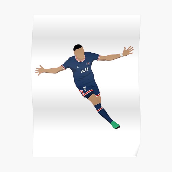 Mbappe Goal Celebration Poster For Sale By Bruno Baldwin Redbubble