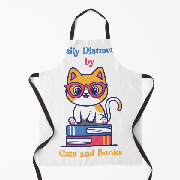 Item preview, Easily Distracted by Cats and Books designed and sold by Zakaria-4.