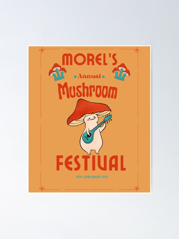 Mushroom Festival Poster For Sale By Cryptidcomics Redbubble