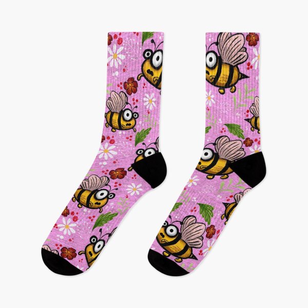 Item preview, Bee - pink designed and sold by Limones-Design.