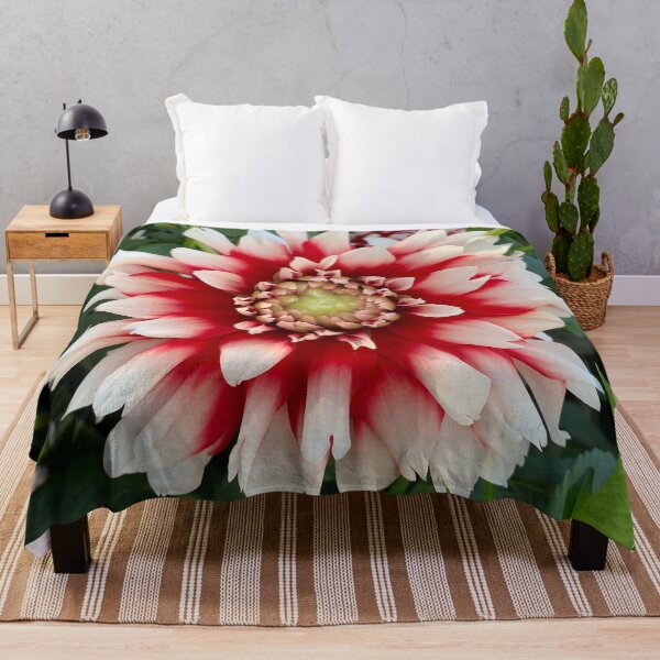 Item preview, Flor de dalia roja y blanca designed and sold by KirtTisdale.