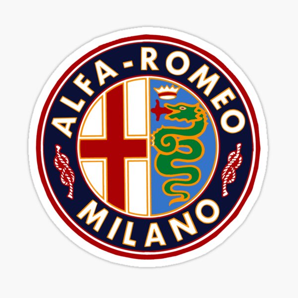 Antique Alfa-Romeo Classic Car Sign Sticker