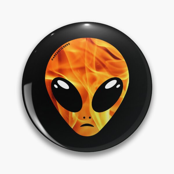 Item preview, Alien head - Fire skin designed and sold by AreaStickers.