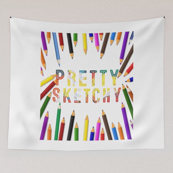 Item preview, Pretty Sketchy Fun Art Lover Colored Pencils Artists designed and sold by MoMasry.