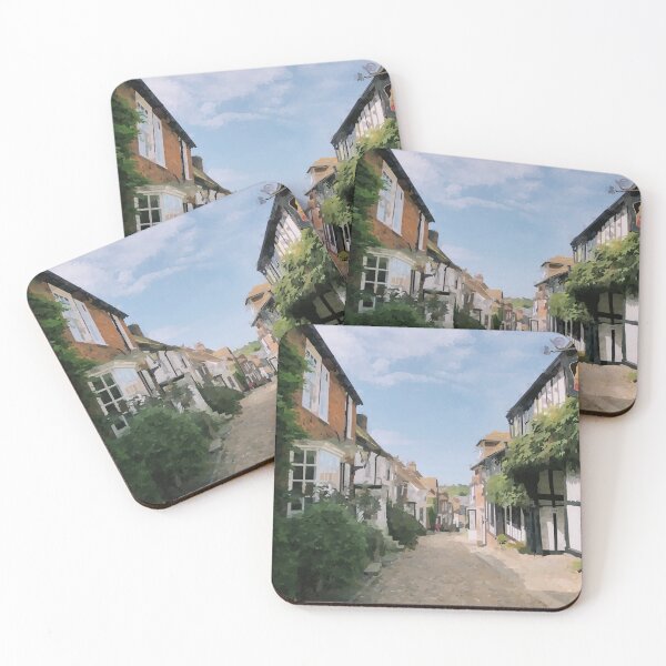 Item preview, English Village Cobblestone Street - Watercolour Style designed and sold by WWWC2288.
