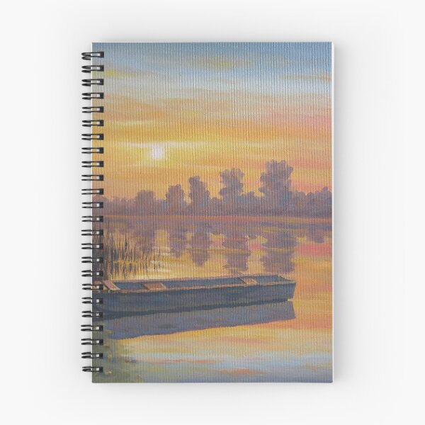 Item preview, Old boat, Old boat in the swamp, sunset painting designed and sold by rrenchim.