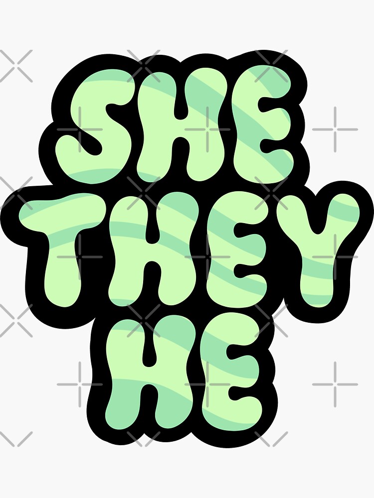 Shetheyhe Groovy Pronouns Sticker For Sale By Olivks Redbubble 4419