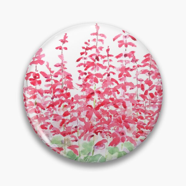 Item preview, hand painted little red salvia flowers  designed and sold by ColorandColor.