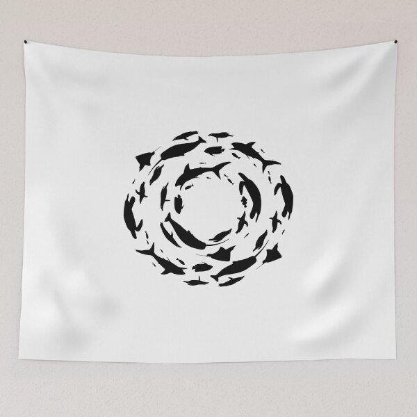 Item preview, Circle of ocean wildlife sharks whales turtles fish and more designed and sold by masatomio.