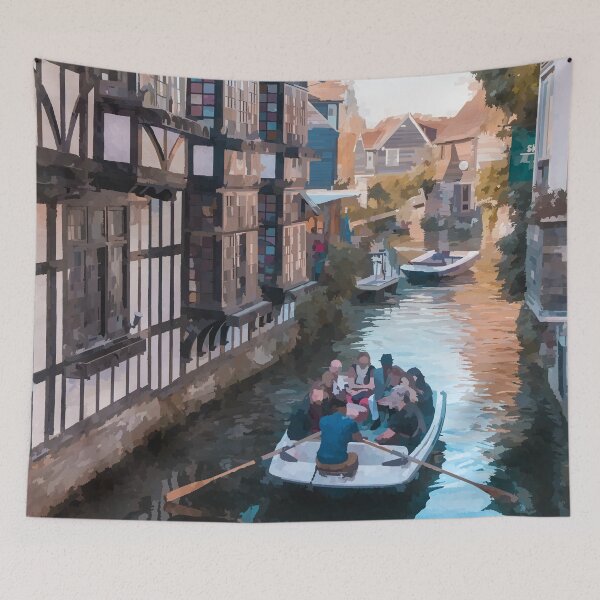 Item preview, English Village Stream - Watercolour Style designed and sold by WWWC2288.