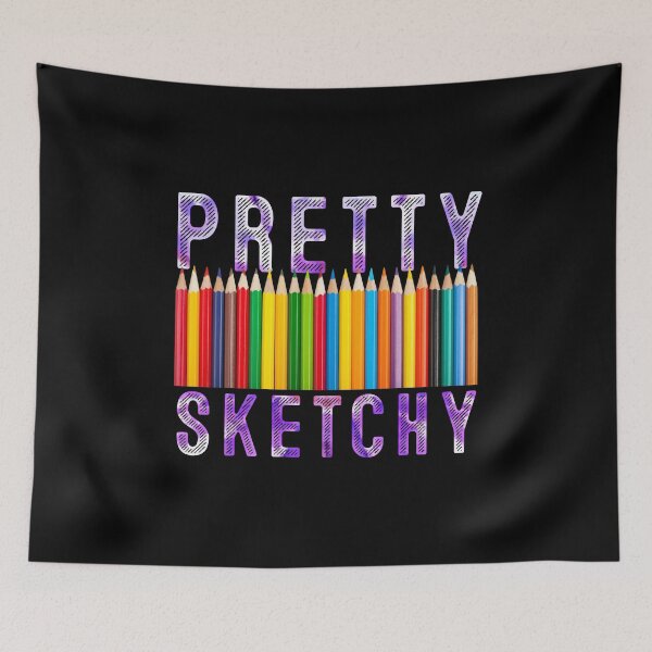 Item preview, Pretty Sketchy Fun Art Lover Colored Pencils Artists designed and sold by MoMasry.