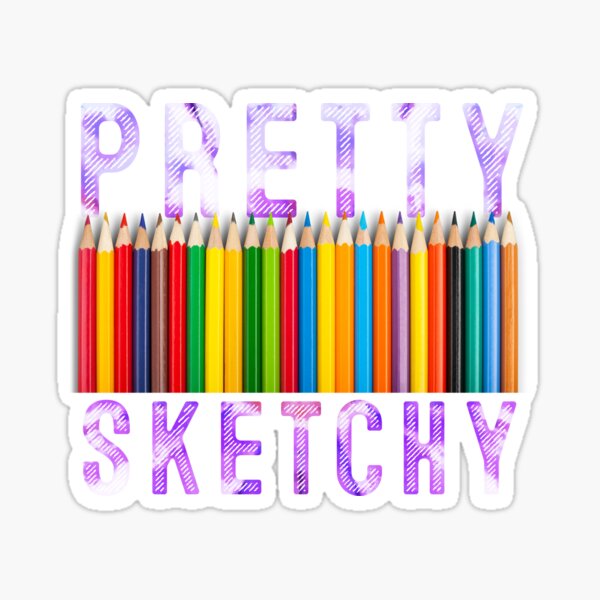 Item preview, Pretty Sketchy Fun Art Lover Colored Pencils Artists designed and sold by MoMasry.
