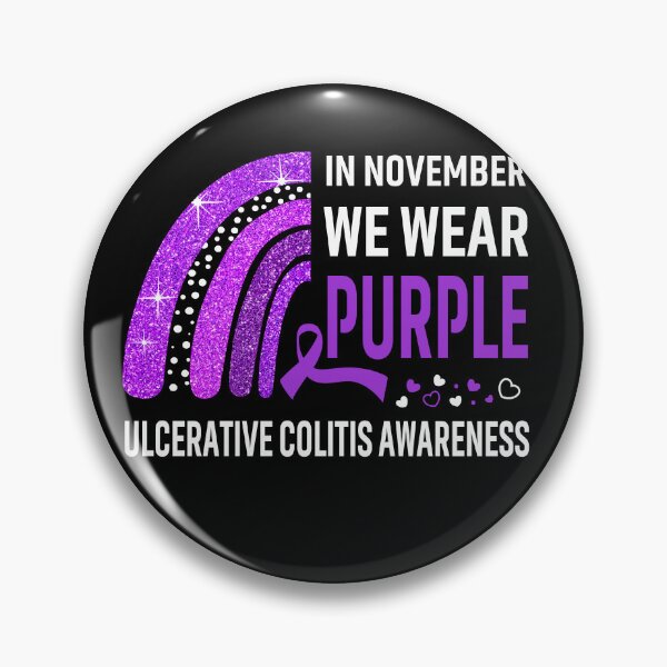 Item preview, Rainbow In November We Wear Purple Ulcerative Colitis Awareness designed and sold by Mnrshirley.