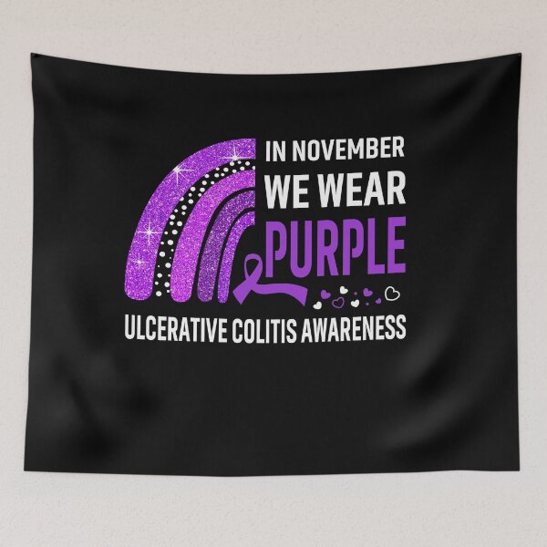 Item preview, Rainbow In November We Wear Purple Ulcerative Colitis Awareness designed and sold by Mnrshirley.