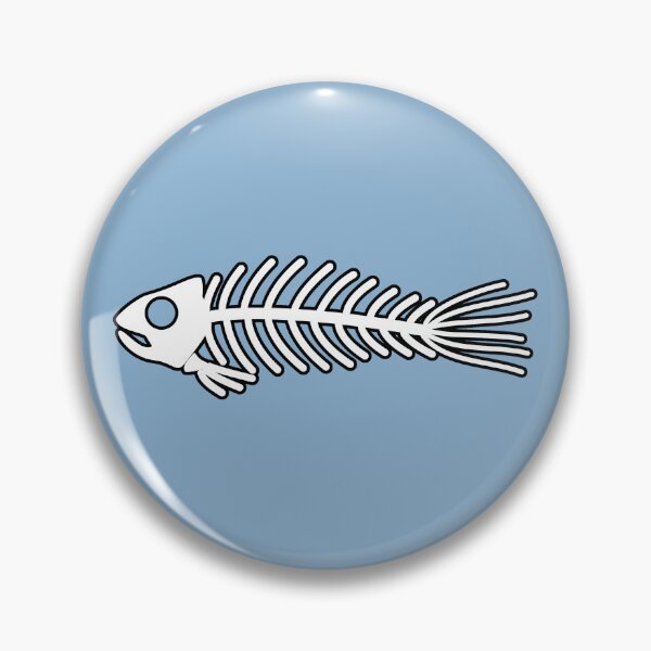 Item preview, Fish skeleton bones simple outlined pattern designed and sold by Opalaeo.