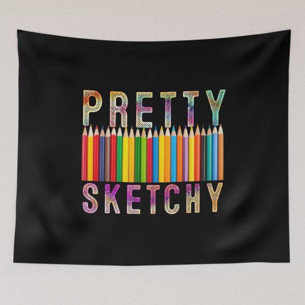 Item preview, Pretty Sketchy Fun Art Lover Colored Pencils Artists designed and sold by MoMasry.