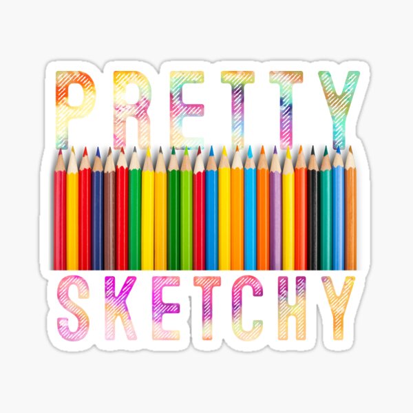 Item preview, Pretty Sketchy Fun Art Lover Colored Pencils Artists designed and sold by MoMasry.